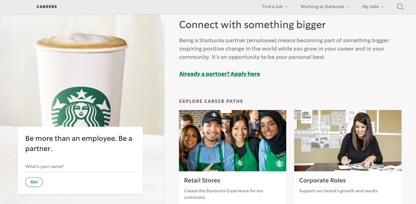 Starbucks-Career-Page